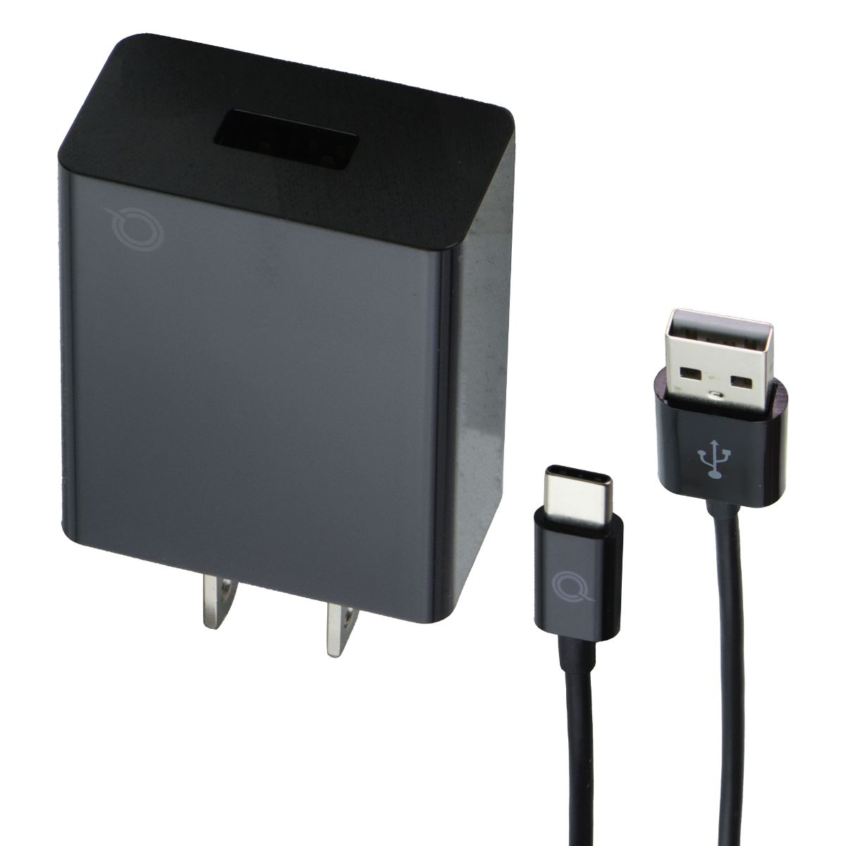 Quikcell Power Pack 2.4A Wall Charger with 4ft USB-A to USB-C Cable - Black Cell Phone - Cables & Adapters Quikcell - Simple Cell Bulk Wholesale Pricing - USA Seller