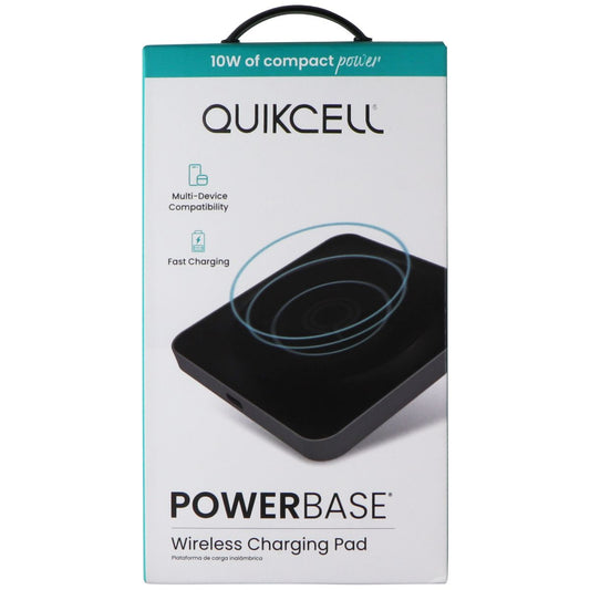 Quikcell Powerbase Wireless Charging Pad for Qi Devices - Black Cell Phone - Chargers & Cradles Quikcell    - Simple Cell Bulk Wholesale Pricing - USA Seller