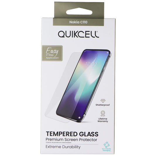 Quikcell Tempered Glass Screen Protector for Nokia C110 Cell Phone - Screen Protectors Quikcell - Simple Cell Bulk Wholesale Pricing - USA Seller