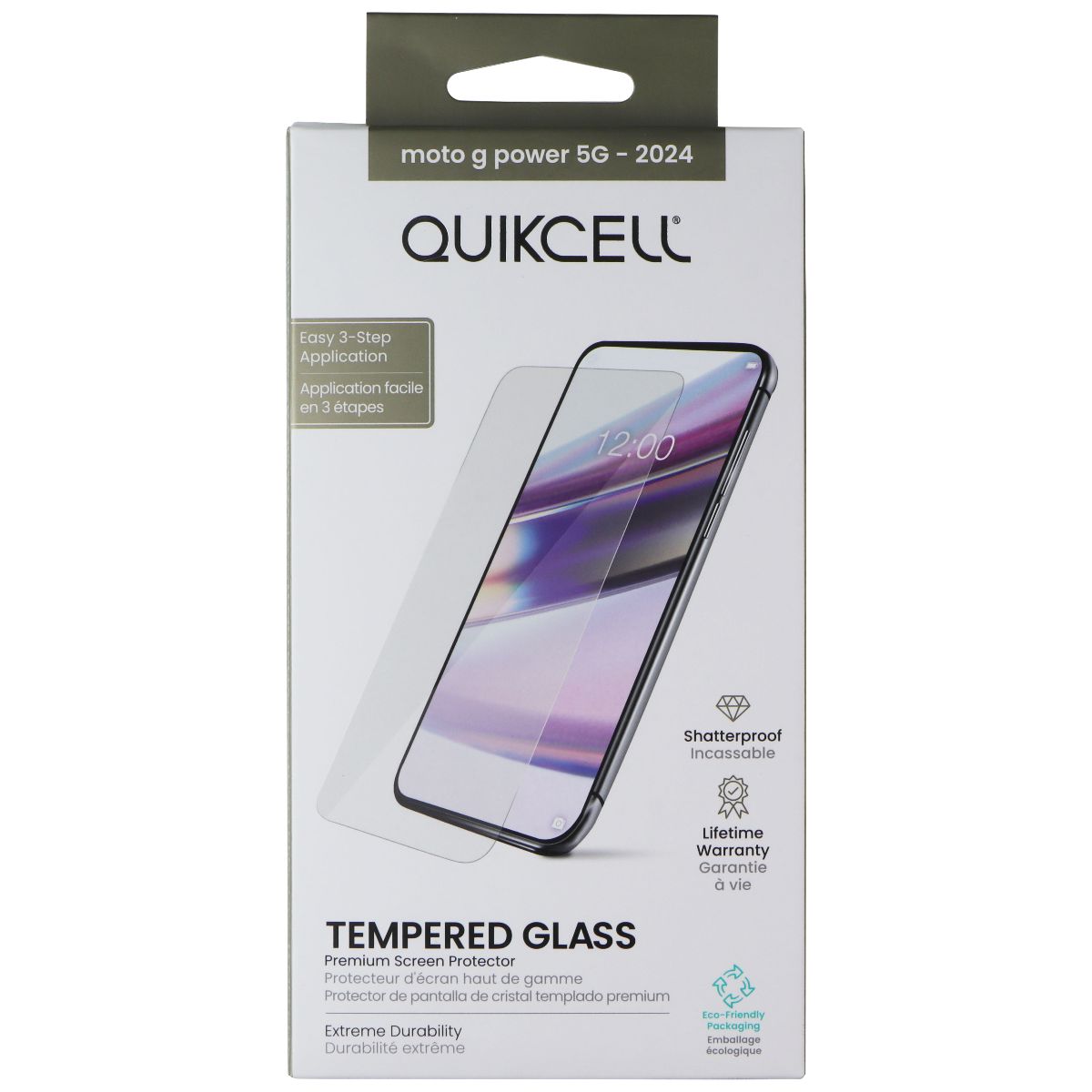 Quikcell Tempered Glass for Motorola Moto G Power 5G (2024) - Clear Cell Phone - Screen Protectors Quikcell - Simple Cell Bulk Wholesale Pricing - USA Seller