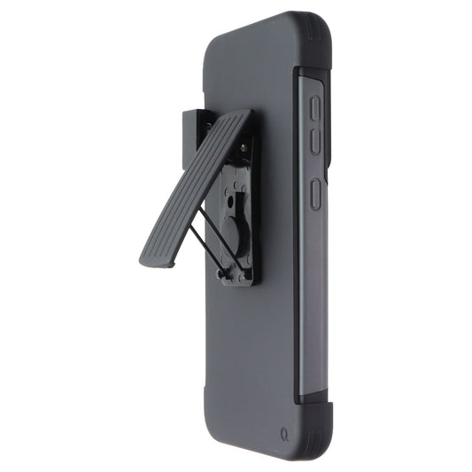 Quikcell Advocate + Holster for Samsung Galaxy S21 FE 5G - Steel Black Cell Phone - Cases, Covers & Skins Quikcell - Simple Cell Bulk Wholesale Pricing - USA Seller