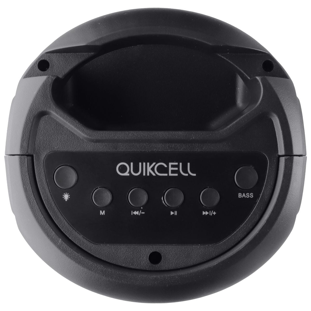 Quikcell Party Beat Boost Wireless LED Speaker with Microphone Input - Black