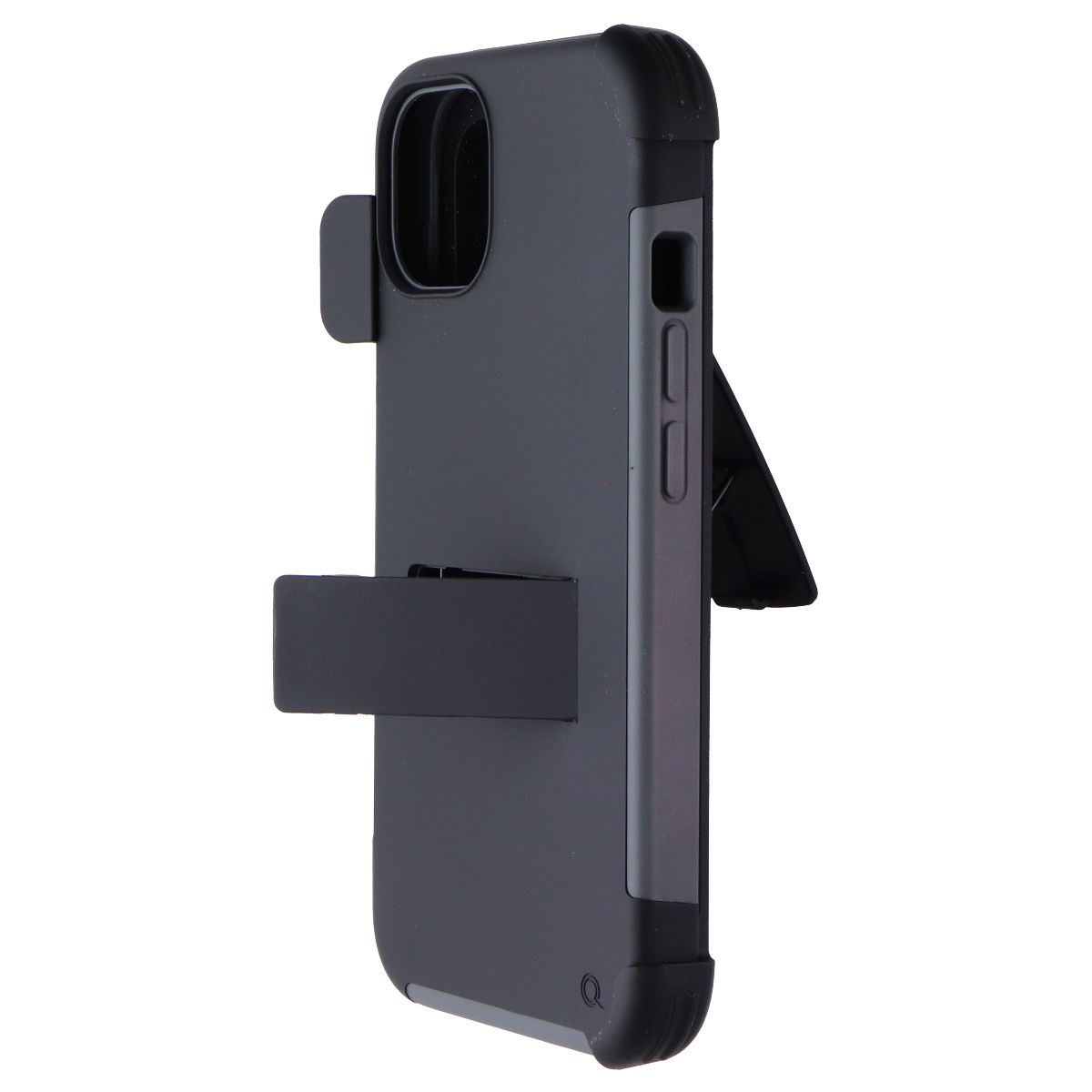 Quikcell Advocate Case with Kickstand + Holster for iPhone 13 - Steel Black Cell Phone - Cases, Covers & Skins Quickcell - Simple Cell Bulk Wholesale Pricing - USA Seller