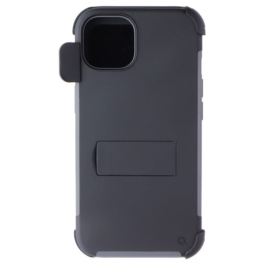 Quikcell Advocate Case with Kickstand + Holster for iPhone 13 - Steel Black Cell Phone - Cases, Covers & Skins Quickcell - Simple Cell Bulk Wholesale Pricing - USA Seller