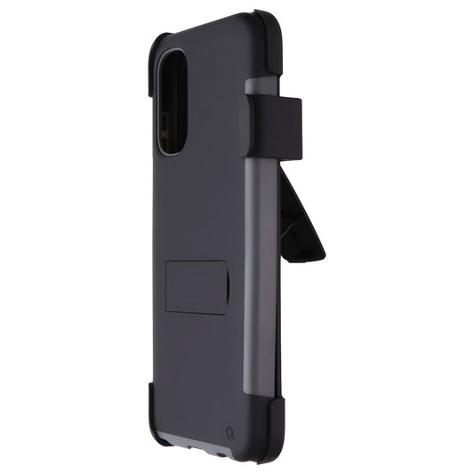 Quikcell Advocate + Holster for Motorola Moto G Stylus (2022) - Steel Black Cell Phone - Cases, Covers & Skins Quikcell - Simple Cell Bulk Wholesale Pricing - USA Seller