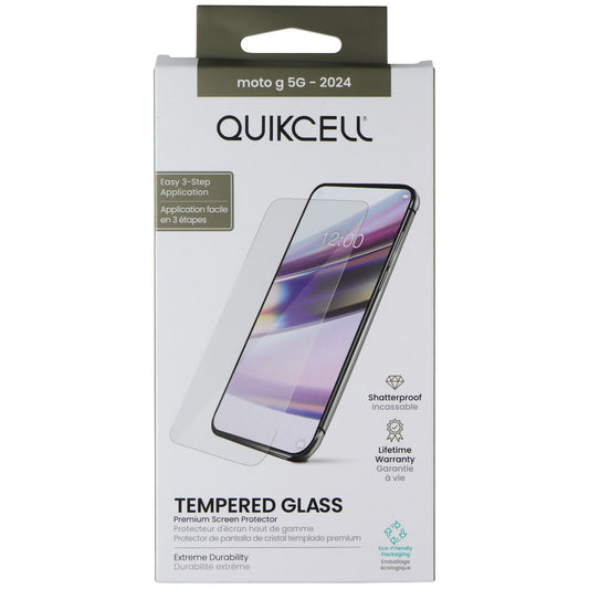Quikcell Tempered Glass Screen Protector for Motorola Moto G 5G - 2024 Cell Phone - Screen Protectors Quikcell - Simple Cell Bulk Wholesale Pricing - USA Seller