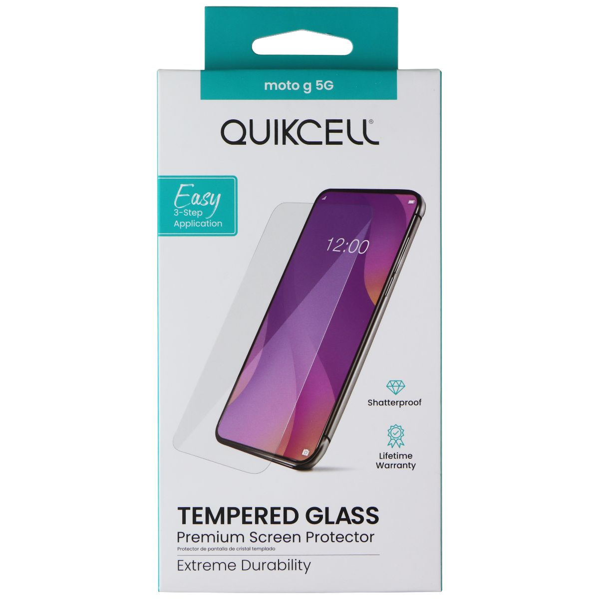 Quikcell Tempered Glass Screen Protector for Motorola Moto G 5G Cell Phone - Screen Protectors Quikcell    - Simple Cell Bulk Wholesale Pricing - USA Seller