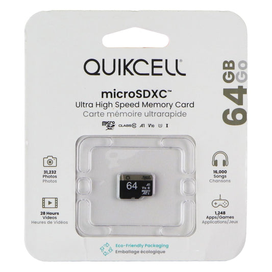 Quikcell MicroSDXC Ultra High Speed Memory Card - 64GB Cell Phone - Memory Cards Quikcell - Simple Cell Bulk Wholesale Pricing - USA Seller