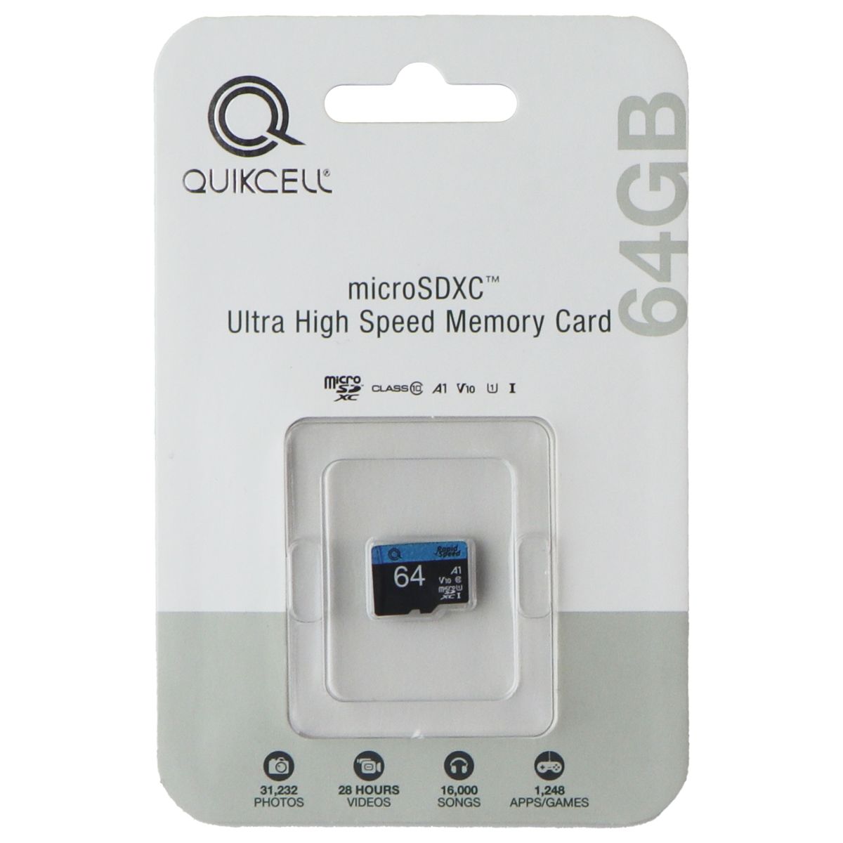 Quikcell MicroSDXC Ultra High Speed Memory Card - 64GB Cell Phone - Memory Cards Quikcell    - Simple Cell Bulk Wholesale Pricing - USA Seller