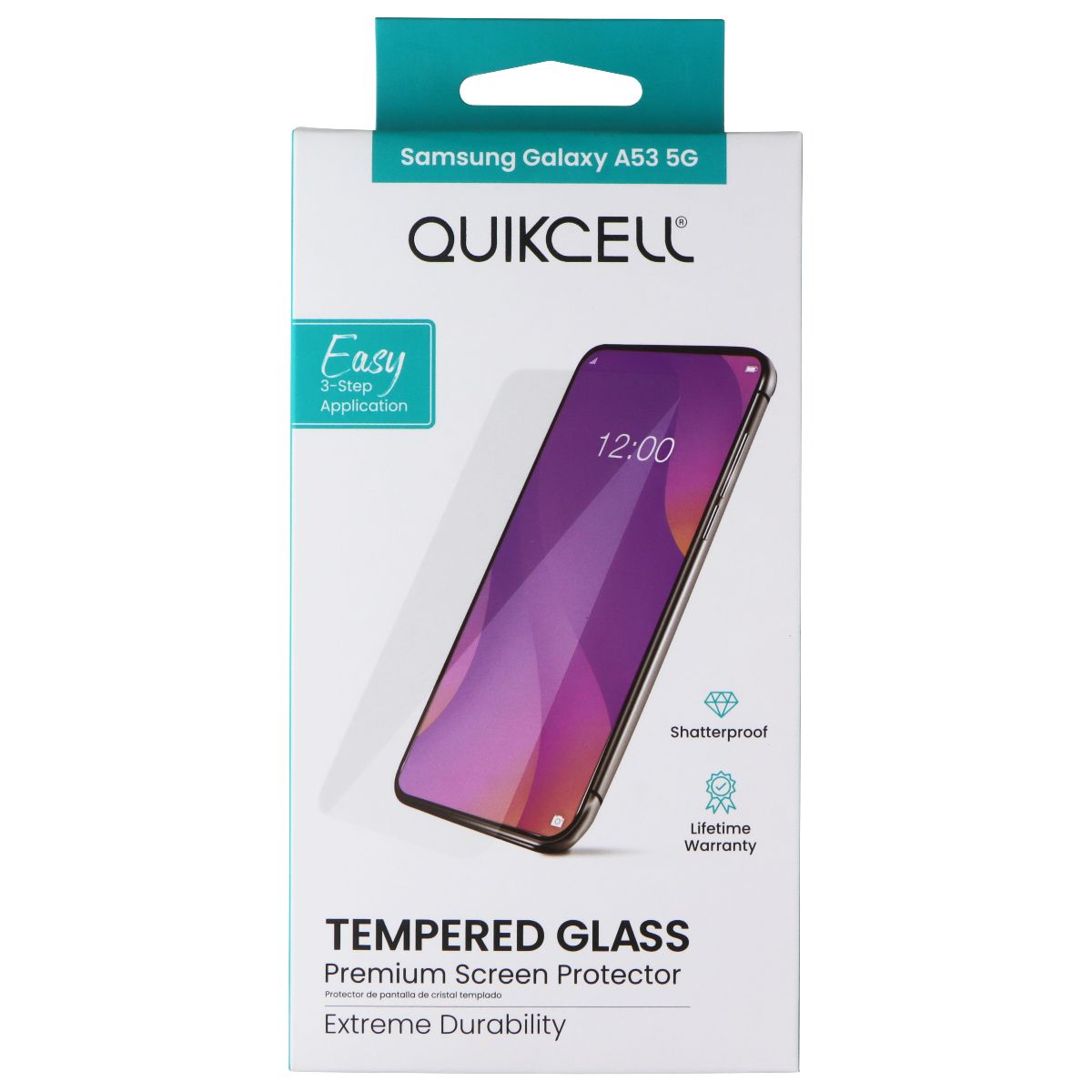 Quikcell Tempered Glass Premium Screen Protector for Samsung Galaxy A53 5G Cell Phone - Screen Protectors Quikcell - Simple Cell Bulk Wholesale Pricing - USA Seller