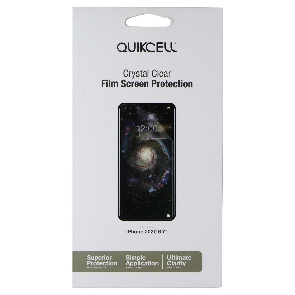 Quikcell Crystal Clear Film Screen Protection for Apple iPhone 12 Pro Max Cell Phone - Screen Protectors Quikcell - Simple Cell Bulk Wholesale Pricing - USA Seller