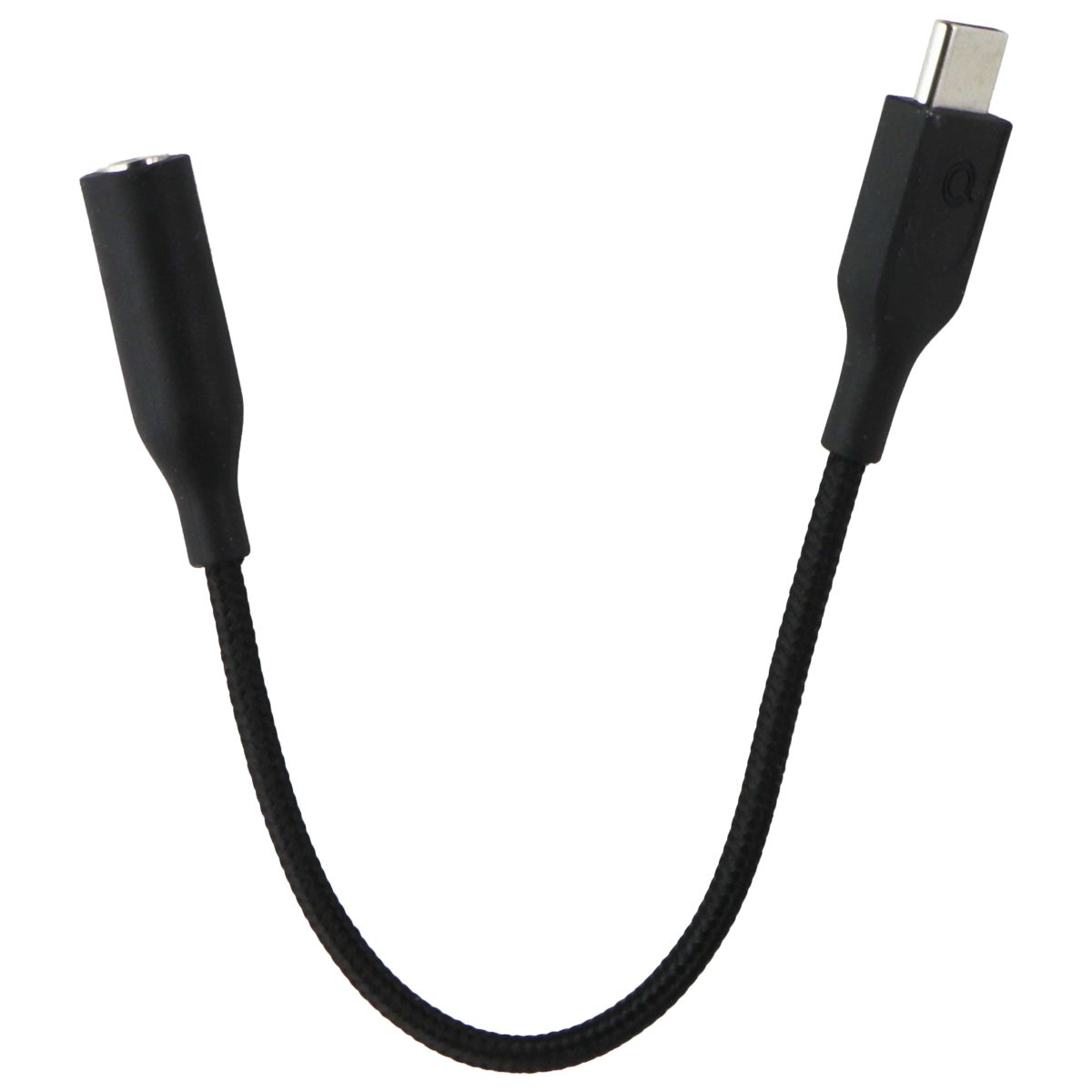 Quikcell Braided Audio Adapter Cable USB-C to 3.5mm Headphone Jack - Black Cell Phone - Cables & Adapters Quikcell - Simple Cell Bulk Wholesale Pricing - USA Seller