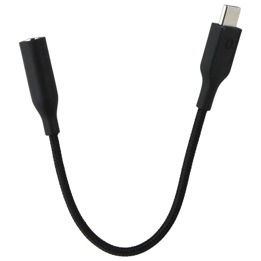Quikcell Braided Audio Adapter Cable USB-C to 3.5mm Headphone Jack - Black Cell Phone - Cables & Adapters Quikcell - Simple Cell Bulk Wholesale Pricing - USA Seller