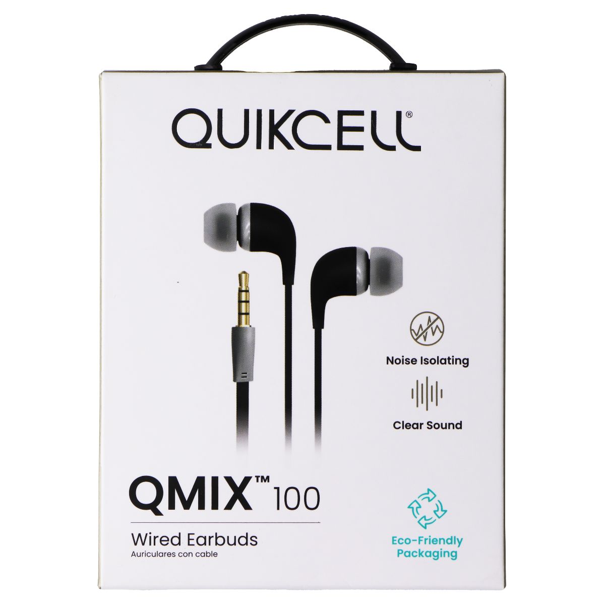 Quikcell QMIX 100 Series Wired 3.5mm Earbuds - Black Portable Audio - Headphones Quikcell    - Simple Cell Bulk Wholesale Pricing - USA Seller