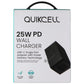 Quikcell (25W) PD Wall Charger USB-C Single Port Adapter - Black Cell Phone - Cables & Adapters Quikcell    - Simple Cell Bulk Wholesale Pricing - USA Seller