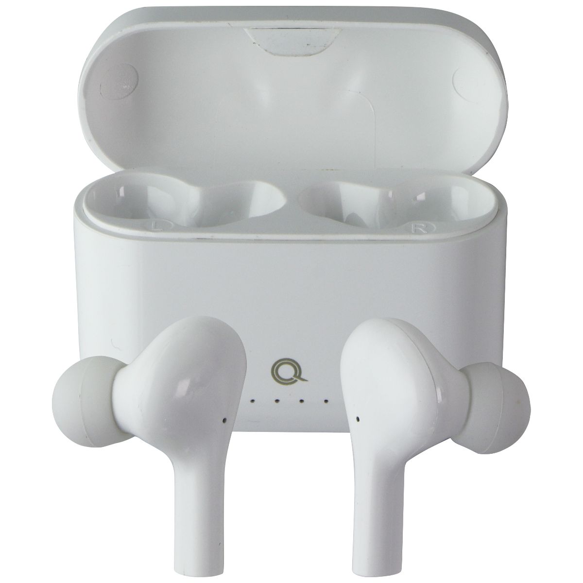 Quikcell QAirStems True Wireless Earbuds & Charging Case - White