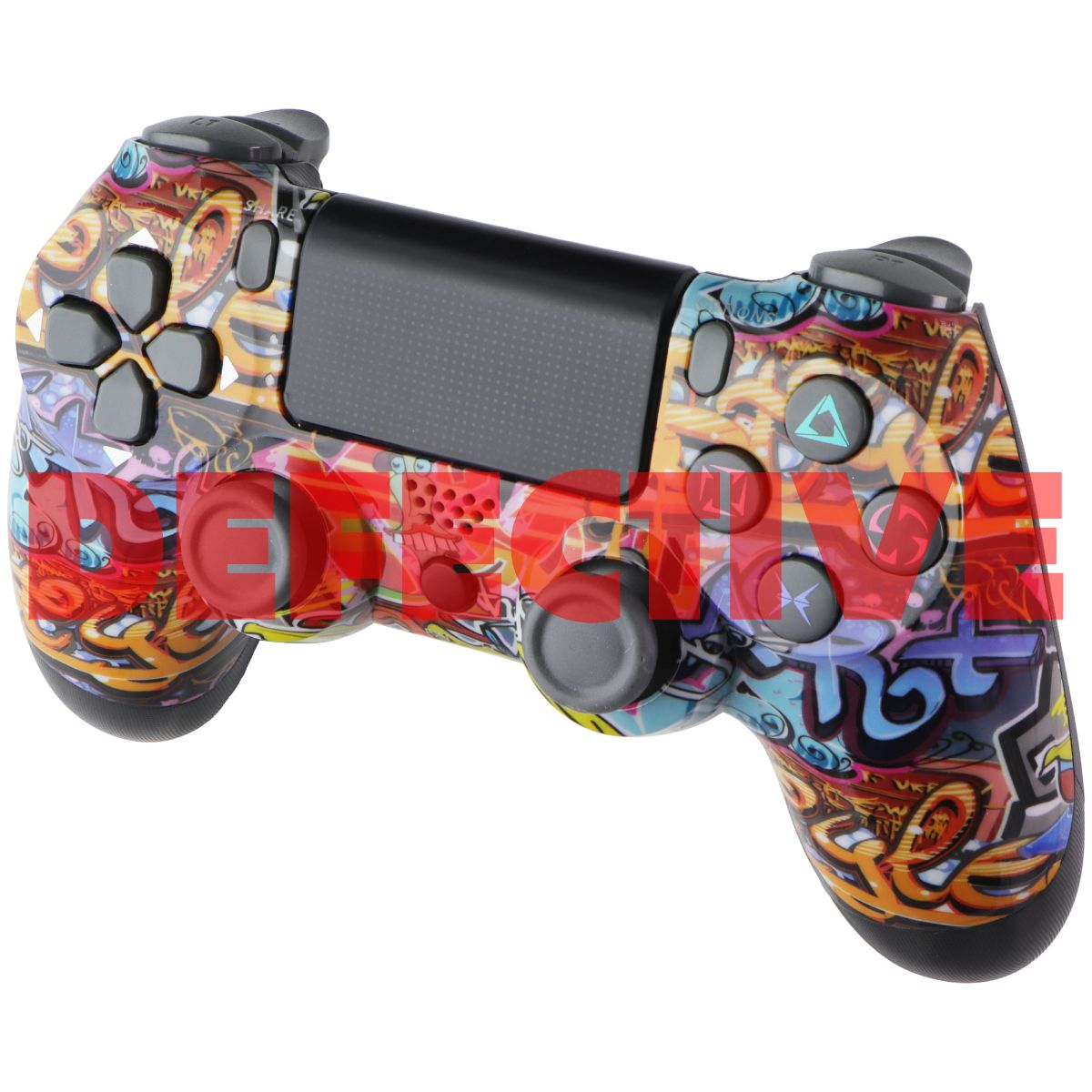 Generic Custom Wireless Gaming Controller for Sony PS4 - Glossy Graffiti Gaming/Console - Controllers & Attachments Unbranded - Simple Cell Bulk Wholesale Pricing - USA Seller