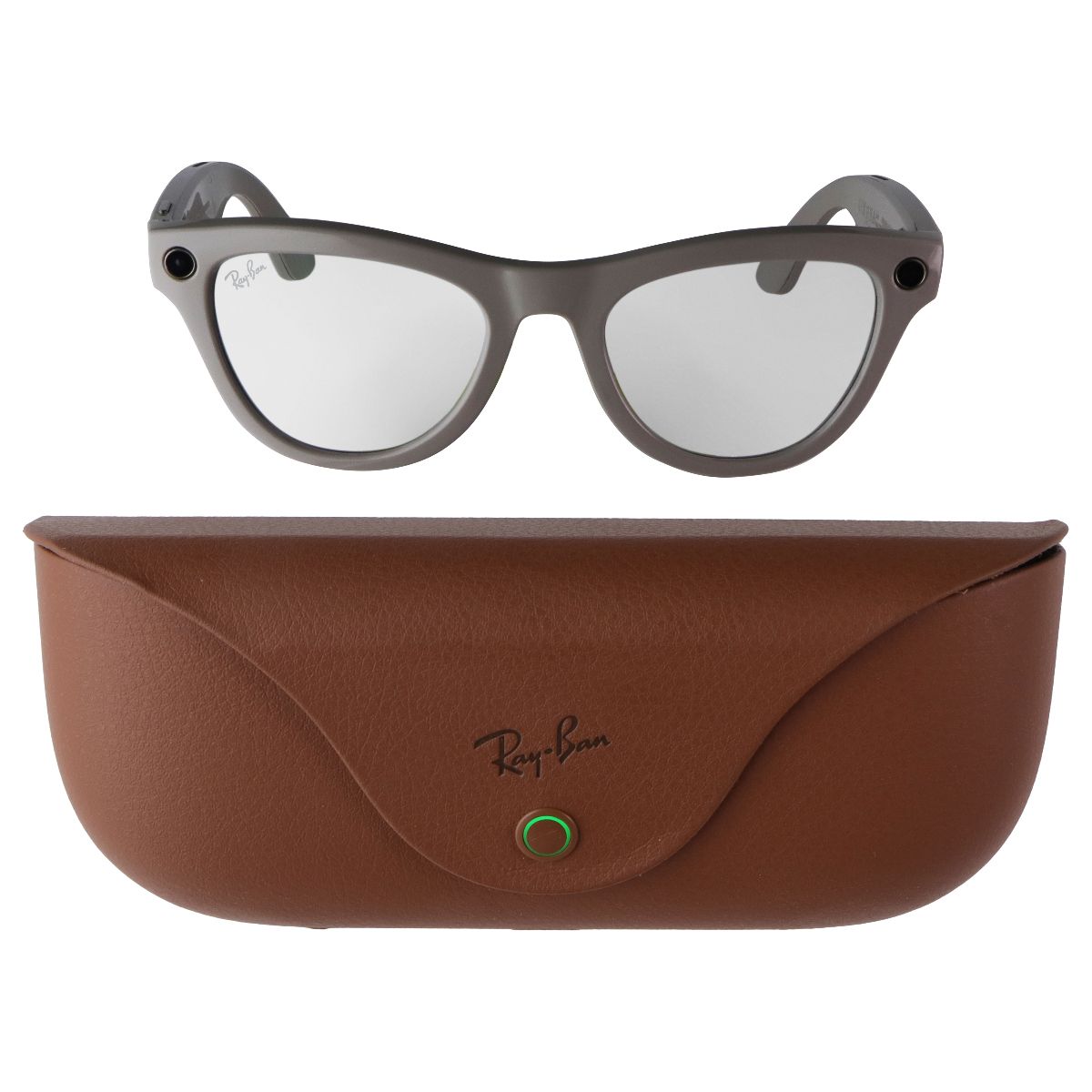 Ray-Ban Meta (Gen 1) Skyler Series AI Glasses - Shiny Chalky Gray/Transitions Smart Glasses Ray-Ban - Simple Cell Bulk Wholesale Pricing - USA Seller