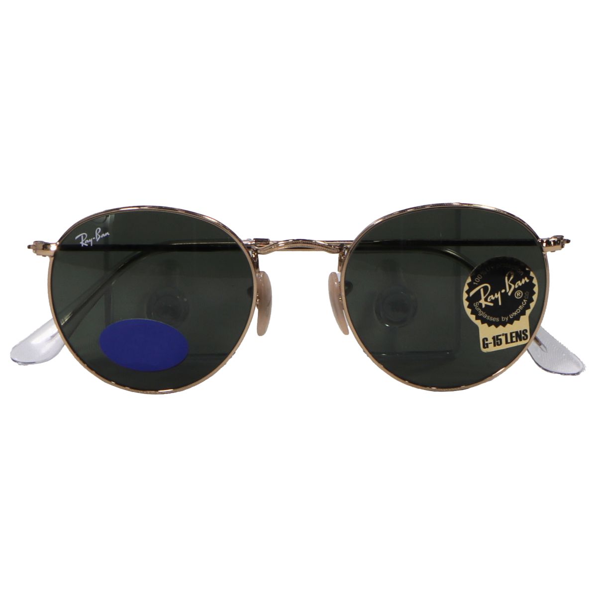 Ray-Ban (RB3447) Round Metal Sunglasses - 50mm - Matte Gold/Polarized G-15 Green Other Sporting Goods Ray-Ban    - Simple Cell Bulk Wholesale Pricing - USA Seller