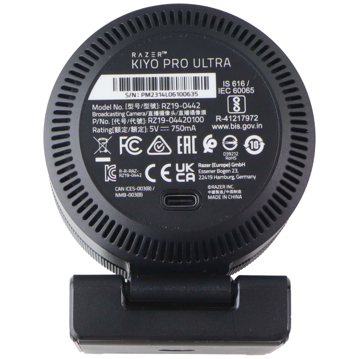 Razer Kiyo Pro Ultra Series 4K USB Webcam (RZ19-0442) - Black Computer Accessories - Webcams Razer - Simple Cell Bulk Wholesale Pricing - USA Seller