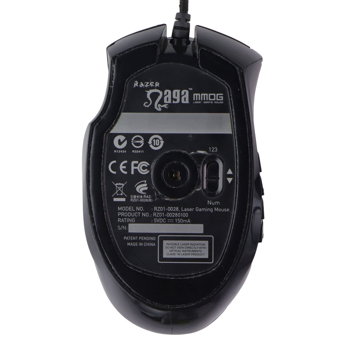 Razer Naga MMOG USB Wired Laser Gaming Mouse - 17 Button - Black (RZ01-0028) Keyboards/Mice - Mice, Trackballs & Touchpads Razer - Simple Cell Bulk Wholesale Pricing - USA Seller