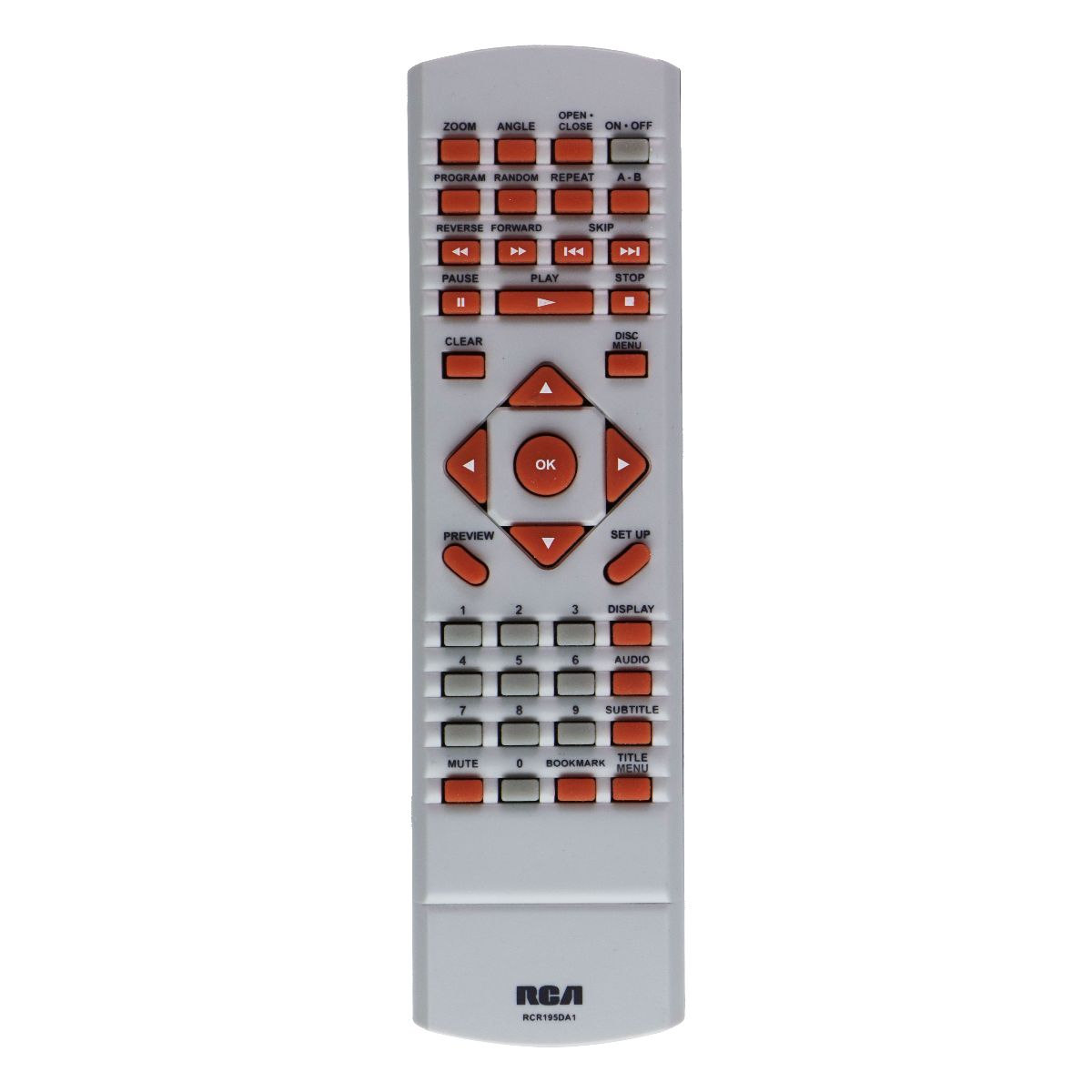 RCA Remote Control for RCA DVD Player - Gray (RCR195DA1) TV, Video & Audio Accessories - Remote Controls RCA - Simple Cell Bulk Wholesale Pricing - USA Seller