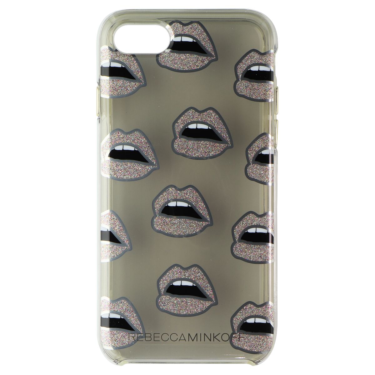 Rebecca Minkoff Double Up Series Case for Apple iPhone 7 - Clear/Glitter Lips Cell Phone - Cases, Covers & Skins Rebecca Minkoff - Simple Cell Bulk Wholesale Pricing - USA Seller