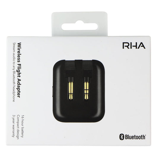 RHA Wireless Bluetooth Flight Adapter for 3.5mm Jacks - Black (601712) Portable Audio - Headphones RHA - Simple Cell Bulk Wholesale Pricing - USA Seller