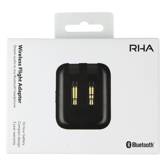 RHA Wireless Bluetooth Flight Adapter for 3.5mm Jacks - Black (601712) Portable Audio - Headphones RHA    - Simple Cell Bulk Wholesale Pricing - USA Seller