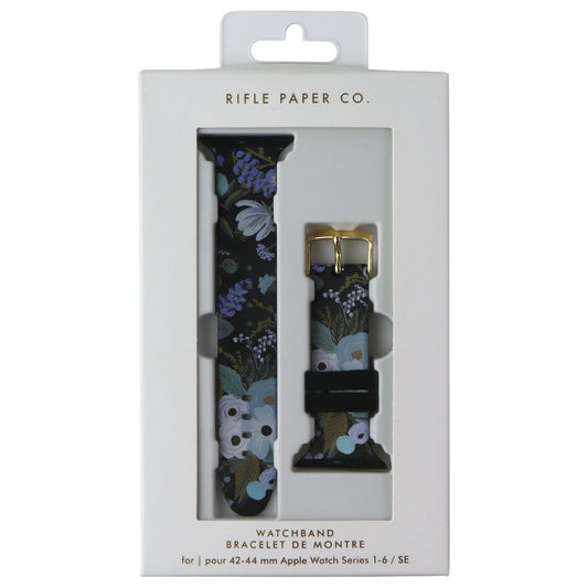 Rifle Paper Co. Watchband for 42-44mm Apple Watch SE 2/SE/6/5/4 - Black/Flowers Smart Watch Accessories - Watch Bands Rifle Paper Co. - Simple Cell Bulk Wholesale Pricing - USA Seller