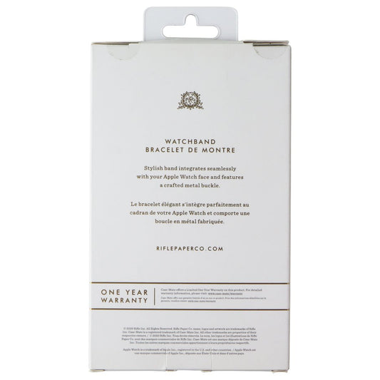 Rifle Paper Co. Watchband for 42-44mm Apple Watch SE 2/SE/6/5/4 - Black/Flowers Smart Watch Accessories - Watch Bands Rifle Paper Co. - Simple Cell Bulk Wholesale Pricing - USA Seller