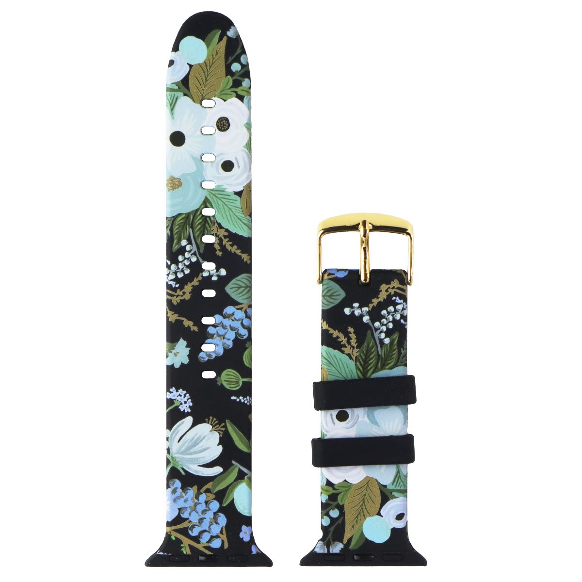 Rifle Paper Co. Watchband for 38-41mm Apple Watch SE 2/SE/6/5/4 - Black/Flowers Smart Watch Accessories - Watch Bands Rifle Paper Co. - Simple Cell Bulk Wholesale Pricing - USA Seller