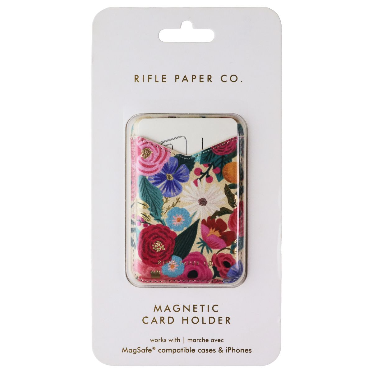 Rifle Paper Co. Detachable Magnetic Card Holder - Garden Party Blush
