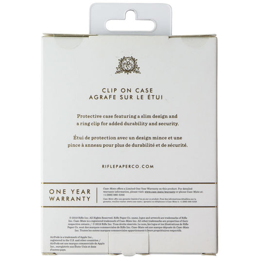 Rifle Paper Co. Keychain Case Cover for Apple AirPods Pro 1st Gen - Black/Meadow iPod, Audio Player Accessories - Cases, Covers & Skins Rifle Paper Co. - Simple Cell Bulk Wholesale Pricing - USA Seller