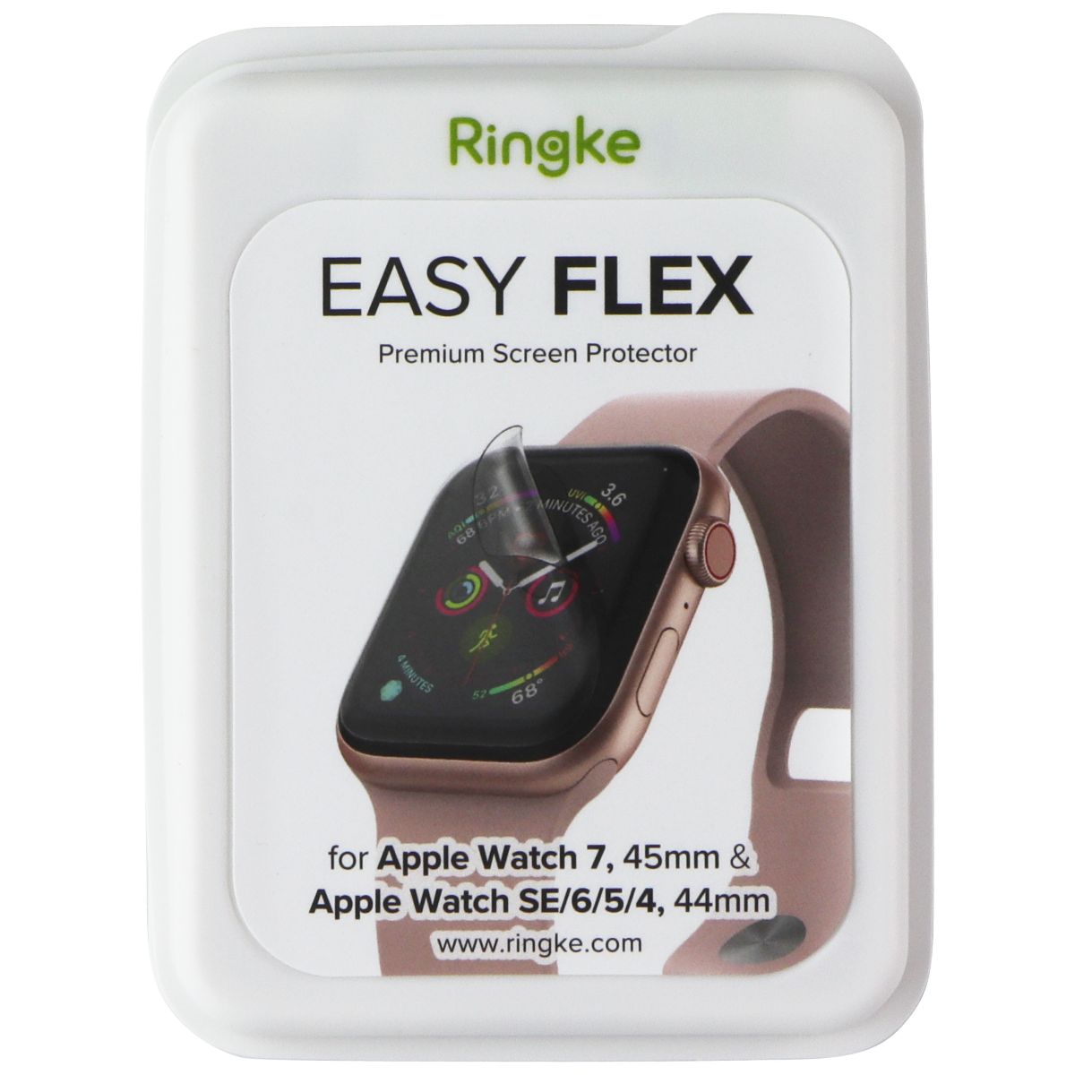 Ringke Easy Flex Screen Protector for Apple Watch 4/5/6/SE 44mm, 7 45mm - 3 Pack Smart Watch Accessories - Screen Protectors Ringke - Simple Cell Bulk Wholesale Pricing - USA Seller