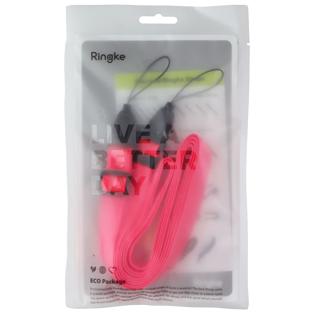 Ringke Shoulder Strap (Universal Phone Lanyard) - Neon Orange Cell Phone - Armbands Ringke - Simple Cell Bulk Wholesale Pricing - USA Seller