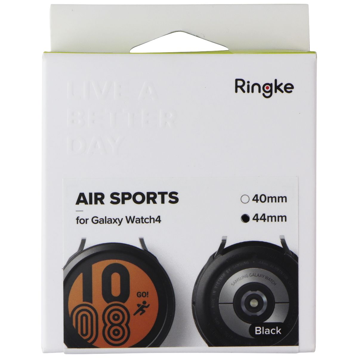 Ringke Air Sports 44mm Case for Samsung Galaxy Watch 4 - Black Smart Watch Accessories - Smart Watch Cases Ringke - Simple Cell Bulk Wholesale Pricing - USA Seller
