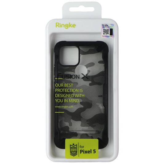 Ringke Fusion X Series Case for Google Pixel 5 - Clear/Black Camo Cell Phone - Cases, Covers & Skins Ringke - Simple Cell Bulk Wholesale Pricing - USA Seller