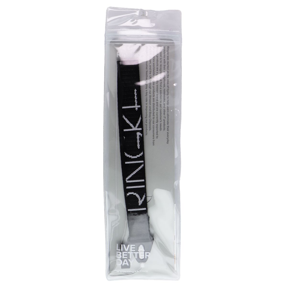 Ringke Camera and Phone Wrist Strap Lanyard - Black / White Letters Cell Phone - Armbands Ringke - Simple Cell Bulk Wholesale Pricing - USA Seller