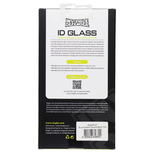 Ringke - Invisible Defender Glass Screen Protector for Google Pixel 6 (2 Pack)