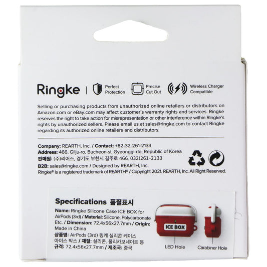 Ringke Ice Box Series Silicone Case for Apple AirPods (3rd Gen) - Red
