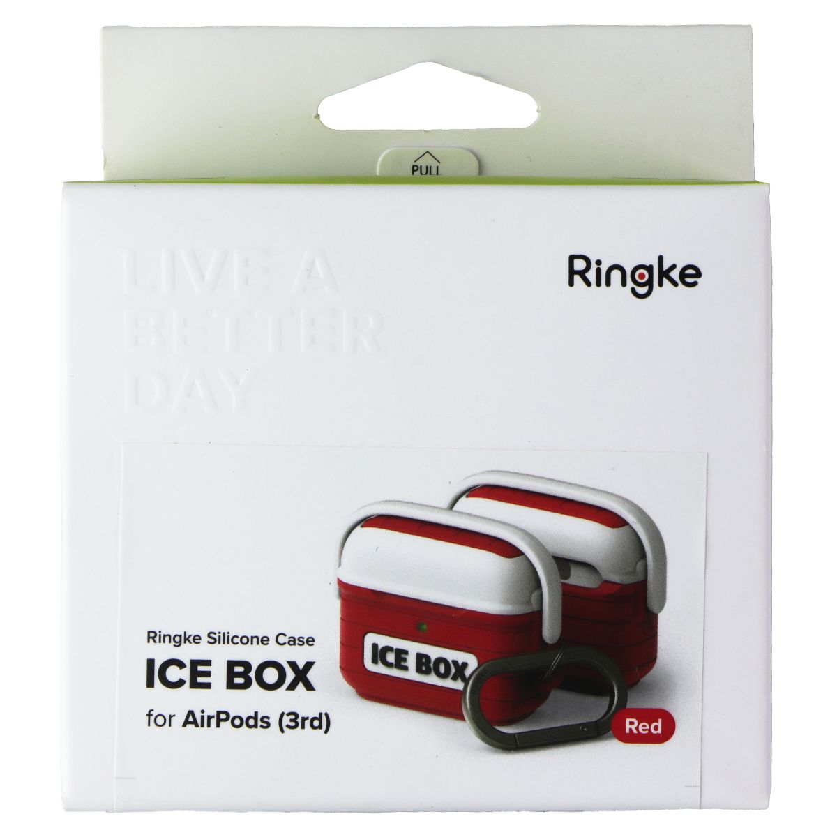 Ringke Ice Box Series Silicone Case for Apple AirPods (3rd Gen) - Red