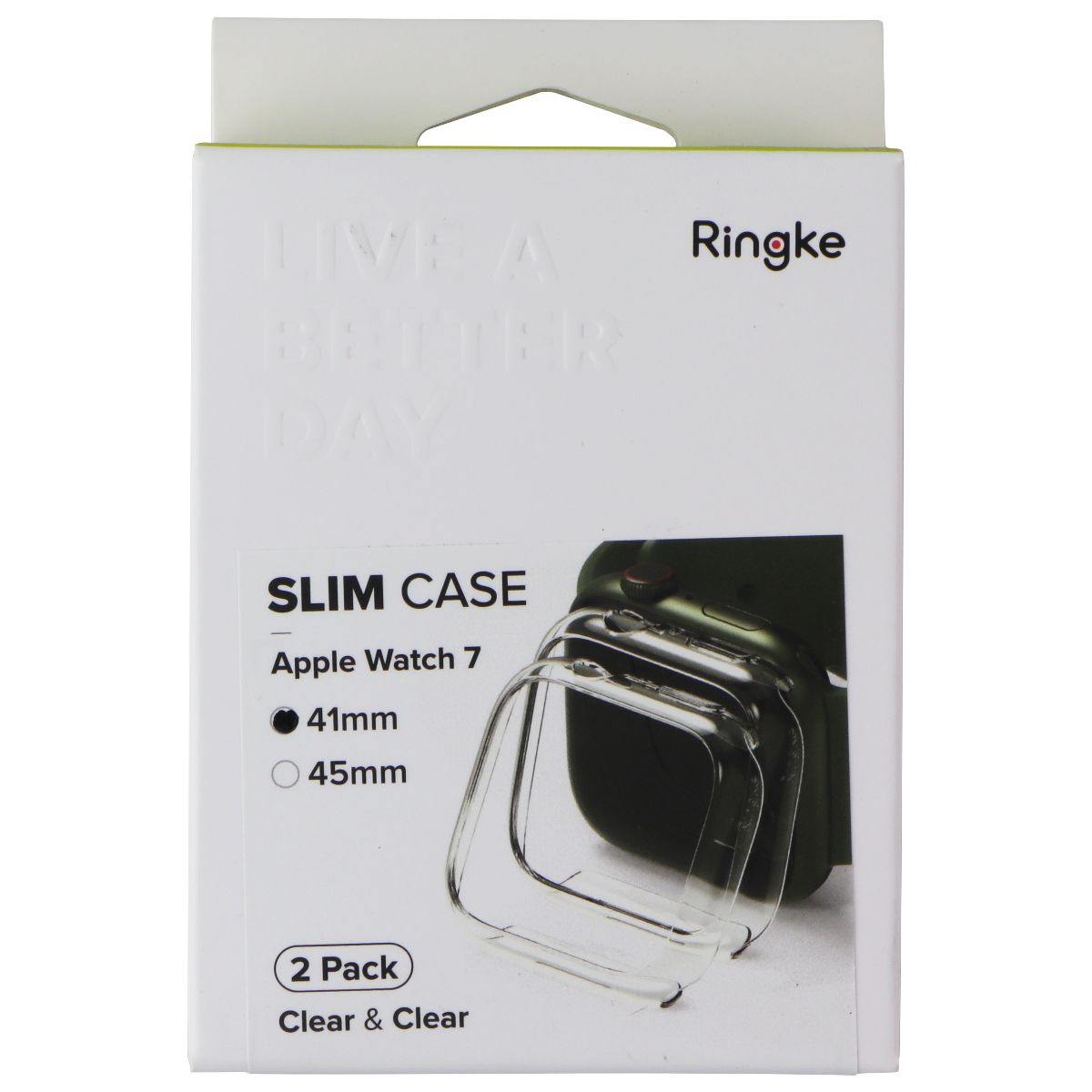 Ringke Slim Case for Apple Watch 9/8/7 (41mm) - Clear and Clear (2 Pack) Smart Watch Accessories - Smart Watch Cases Ringke - Simple Cell Bulk Wholesale Pricing - USA Seller