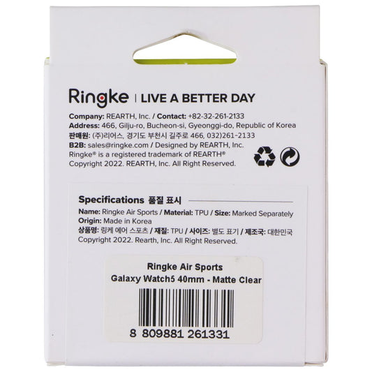 Ringke Air Sports Watch Bumper for Samsung Galaxy Watch 5 (40mm) - Clear Smart Watch Accessories - Smart Watch Cases Ringke - Simple Cell Bulk Wholesale Pricing - USA Seller