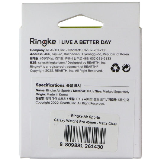 Ringke Air Sports Case for Samsung Galaxy Watch5 Pro (45mm) - Matte Clear Smart Watch Accessories - Smart Watch Cases Ringke - Simple Cell Bulk Wholesale Pricing - USA Seller