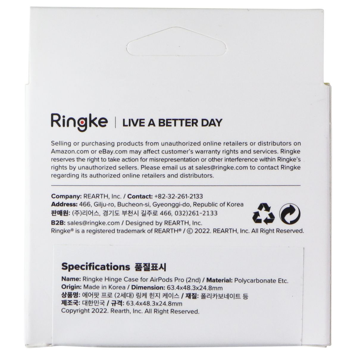 Ringke Hinge Case for Apple AirPods Pro (2nd) - Clear iPod, Audio Player Accessories - Other Portable Audio Accs Ringke - Simple Cell Bulk Wholesale Pricing - USA Seller