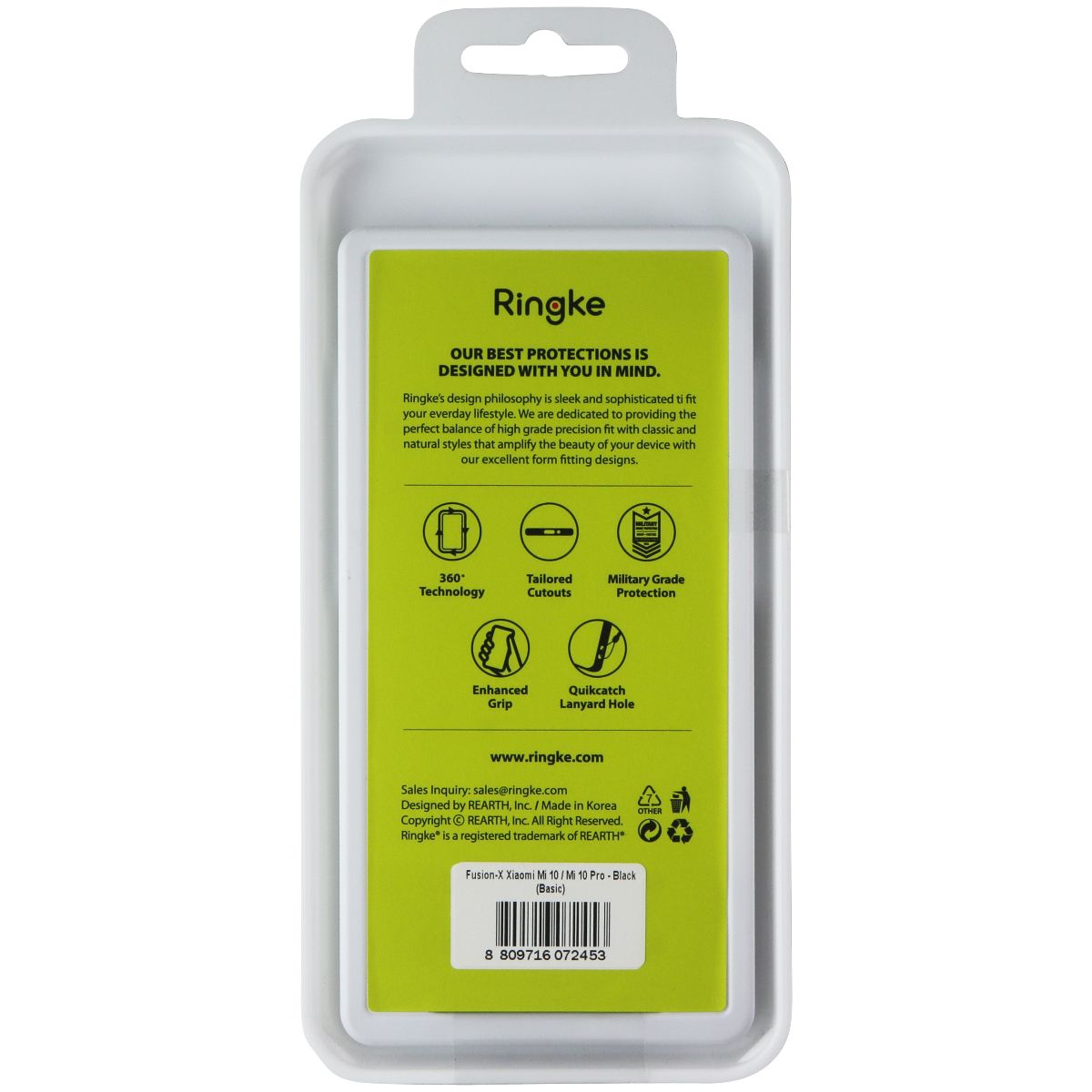 Ringke Fusion X Series Case for Xiaomi Mi 10 / Mi 10 Pro - Clear / Black Cell Phone - Cases, Covers & Skins Ringke - Simple Cell Bulk Wholesale Pricing - USA Seller