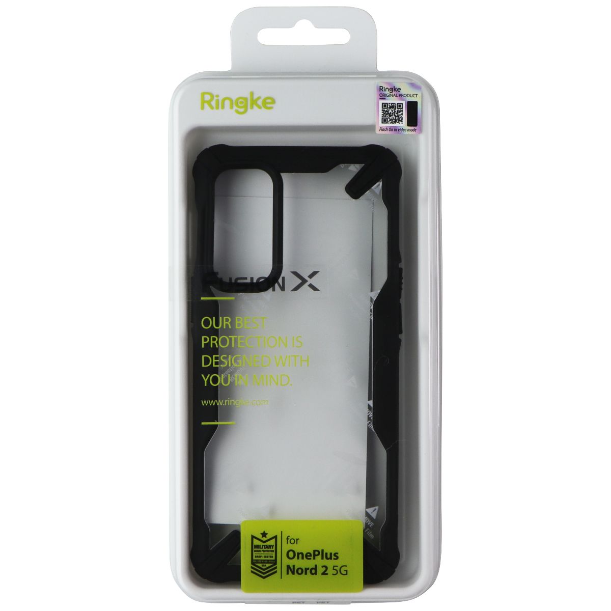 Ringke Fusion X Case for OnePlus Nord 2 5G - Clear / Black
