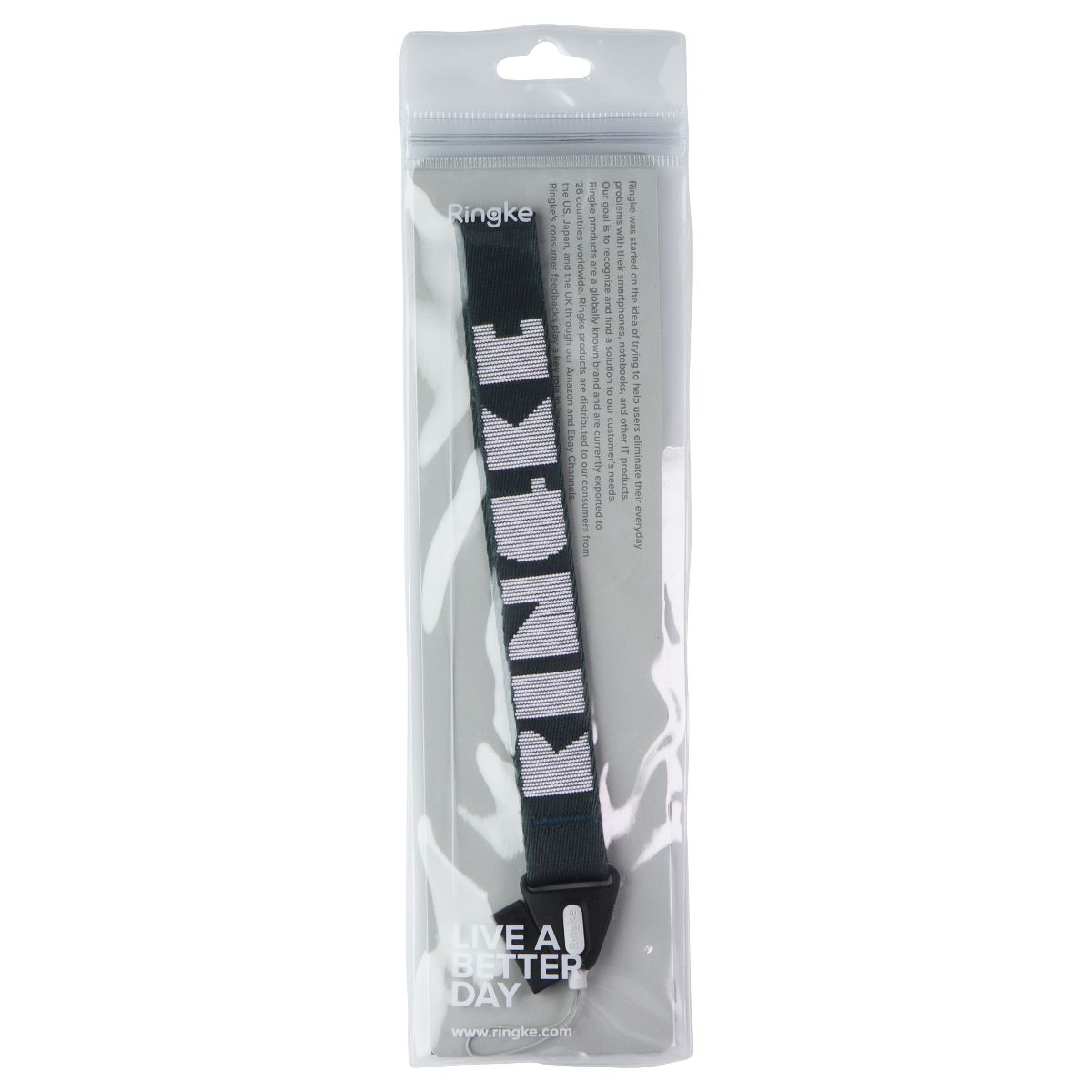 Ringke Shoulder and Hand Strap - Peacock Green / White Letters Cell Phone - Armbands Ringke - Simple Cell Bulk Wholesale Pricing - USA Seller
