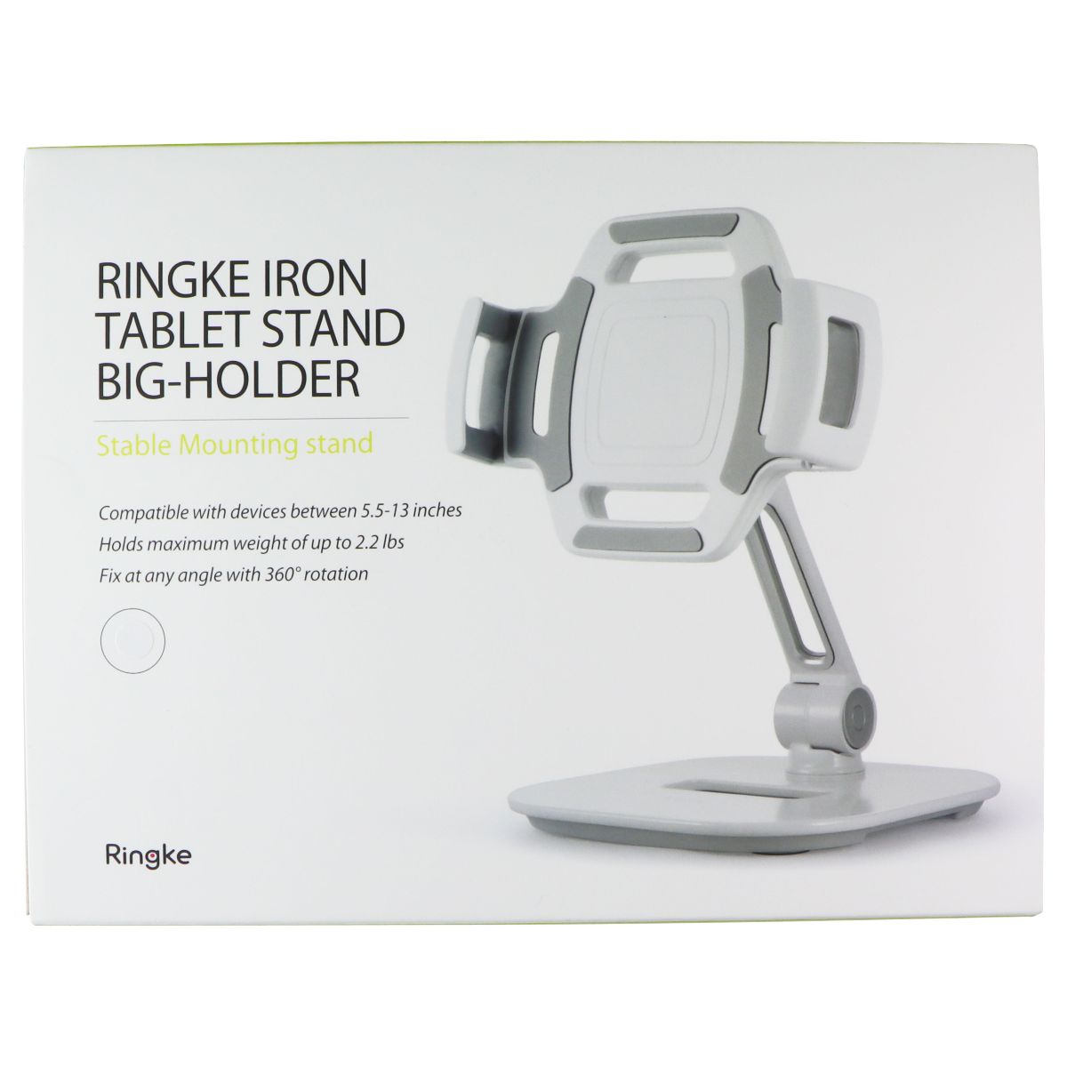 Ringke Iron Tablet Stand Big Holder - White iPad/Tablet Accessories - Mounts, Stands & Holders Ringke - Simple Cell Bulk Wholesale Pricing - USA Seller